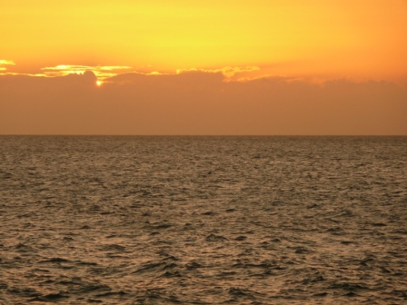 Atardecer en la isla de San Andrés (clickear para agrandar imagen)